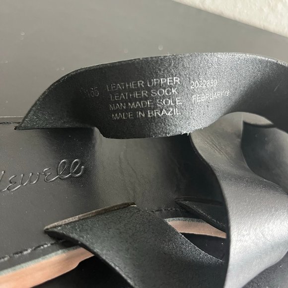 Madewell The Boardwalk Woven Slide Black Sandals Size 7.5 Style L1165 - Picture 11 of 11